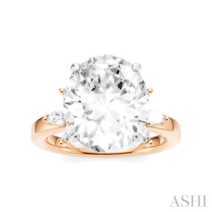 ASHI Oval Shape Semi-Mount Diamond Engagement Ring 198B3PPFHPW-SM-OV5