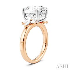 ASHI Oval Shape Semi-Mount Diamond Engagement Ring 198B3PPFHPW-SM-OV5
