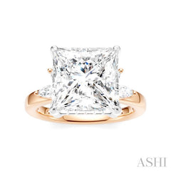 ASHI Princess Shape Semi-Mount Diamond Engagement Ring 198B3PPFHPW-SM-PN5