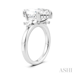 ASHI Marquise Shape Semi-Mount Diamond Engagement Ring 198B3PPFHWG-SM-MQ4
