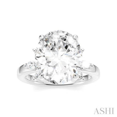 ASHI Oval Shape Semi-Mount Diamond Engagement Ring 198B3PPFHWG-SM-OV5