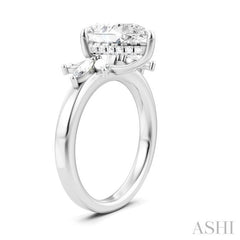 ASHI Pear Shape Semi-Mount Diamond Engagement Ring 198B3PPFHWG-SM-PR2