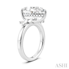 ASHI Pear Shape Semi-Mount Diamond Engagement Ring 198B3PPFHWG-SM-PR4