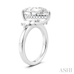 ASHI Pear Shape Semi-Mount Diamond Engagement Ring 198B3PPFHWG-SM-PR5
