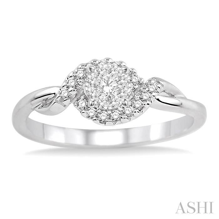 ASHI Round Shape Halo Lovebright Diamond Engagement Ring 19997PPFVWG-LE