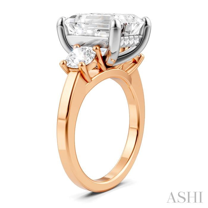 ASHI Emerald Shape Semi-Mount Diamond Engagement Ring 199A1PPFHPW-SM-EM4