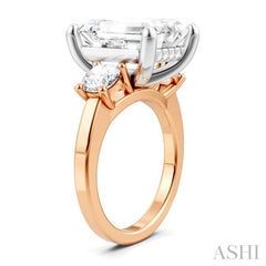 ASHI Emerald Shape Semi-Mount Diamond Engagement Ring 199A1PPFHPW-SM-EM5