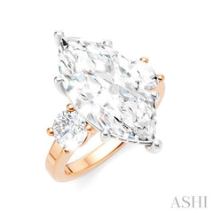 ASHI Marquise Shape Semi-Mount Diamond Engagement Ring 199A1PPFHPW-SM-MQ5