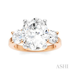 ASHI Oval Shape Semi-Mount Diamond Engagement Ring 199A1PPFHPW-SM-OV4