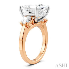 ASHI Princess Shape Semi-Mount Diamond Engagement Ring 199A1PPFHPW-SM-PN5