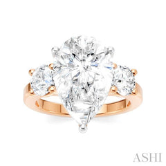 ASHI Pear Shape Semi-Mount Diamond Engagement Ring 199A1PPFHPW-SM-PR4