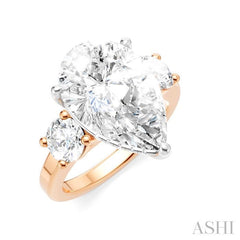 ASHI Pear Shape Semi-Mount Diamond Engagement Ring 199A1PPFHPW-SM-PR5