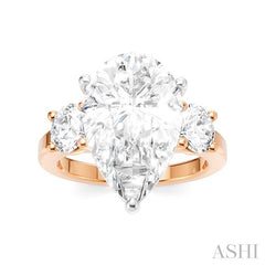 ASHI Pear Shape Semi-Mount Diamond Engagement Ring 199A1PPFHPW-SM-PR5