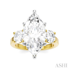ASHI Marquise Shape Semi-Mount Diamond Engagement Ring 199A1PPFHYW-SM-MQ4
