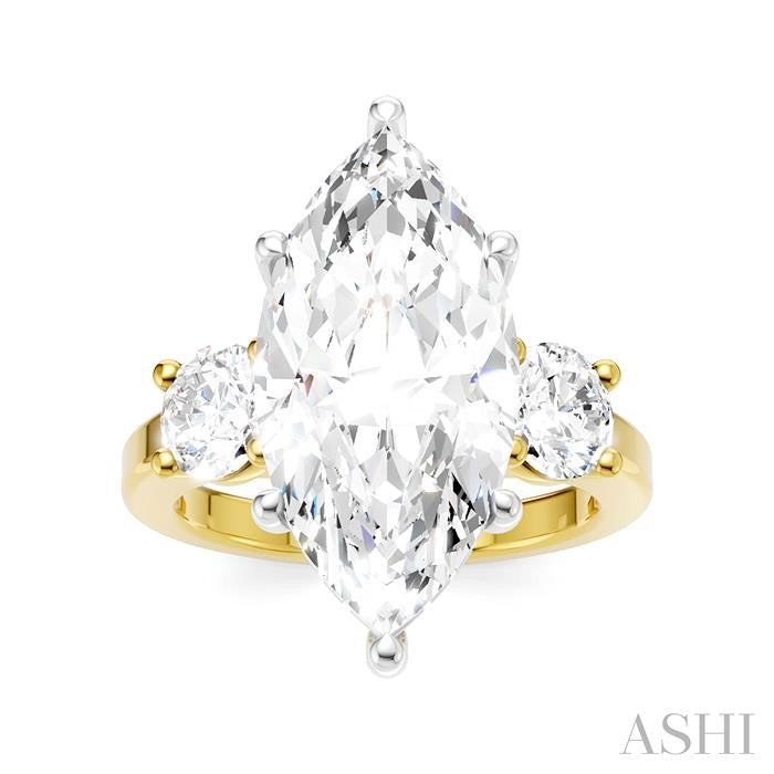 ASHI Marquise Shape Semi-Mount Diamond Engagement Ring 199A1PPFHYW-SM-MQ5