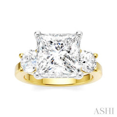 ASHI Princess Shape Semi-Mount Diamond Engagement Ring 199A1PPFHYW-SM-PN4