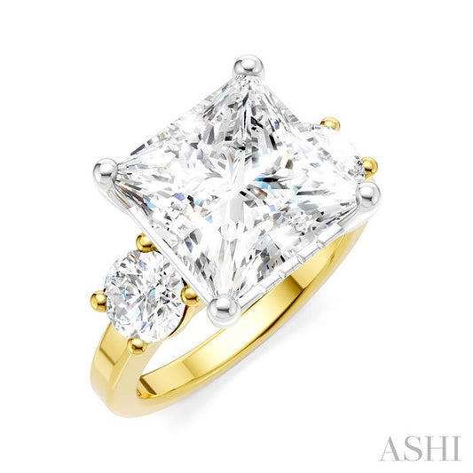 ASHI Princess Shape Semi-Mount Diamond Engagement Ring 199A1PPFHYW-SM-PN5