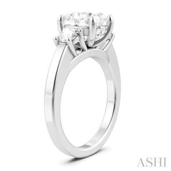 ASHI Oval Shape Semi-Mount Diamond Engagement Ring 199A3PPFHWG-SM-OV2