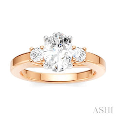 ASHI Oval Shape Semi-Mount Diamond Engagement Ring 199A6PPFHPW-SM-OV1