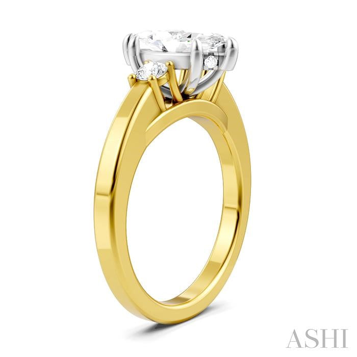 ASHI Marquise Shape Semi-Mount Diamond Engagement Ring 199A6PPFHYW-SM-MQ1