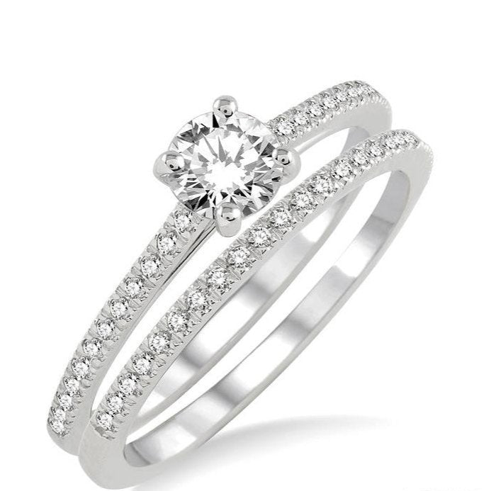 Parkplace Jewelers Round Shape Diamond Wedding Set 19553PPFHWG-WS