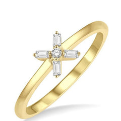 Parkplace Jewelers Stackable Cross Petite Baguette Diamond Fashion Ring 385E8PPTGYG