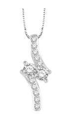 Parkplace Jewelers 2 Stone Diamond Pendant 662L2PPFHPDWG