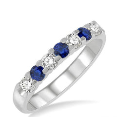 Parkplace Jewelers 7 Alternate Gemstone & Diamond Wedding Band 46485PPFGSPWG