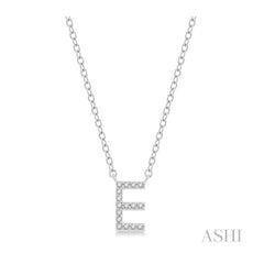 ASHI Block 'E' Initial Diamond Pendant 912F9PPFSPDWG-E