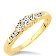 Parkplace Jewelers Round Shape Past Present & Future Diamond Engagement Ring 24206PPFXYG-LE