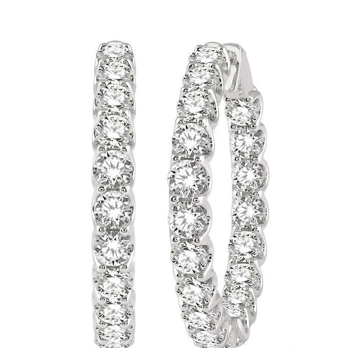 Parkplace Jewelers Inside-Out Diamond Hoop Earrings 622B0PPFGERWG-10.00