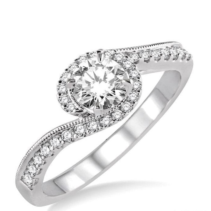 Parkplace Jewelers Round Shape Semi-Mount Halo Diamond Engagement Ring 20986PPFHWG-SM