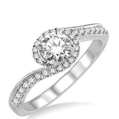 Parkplace Jewelers Round Shape Semi-Mount Halo Diamond Engagement Ring 20986PPFHWG-SM