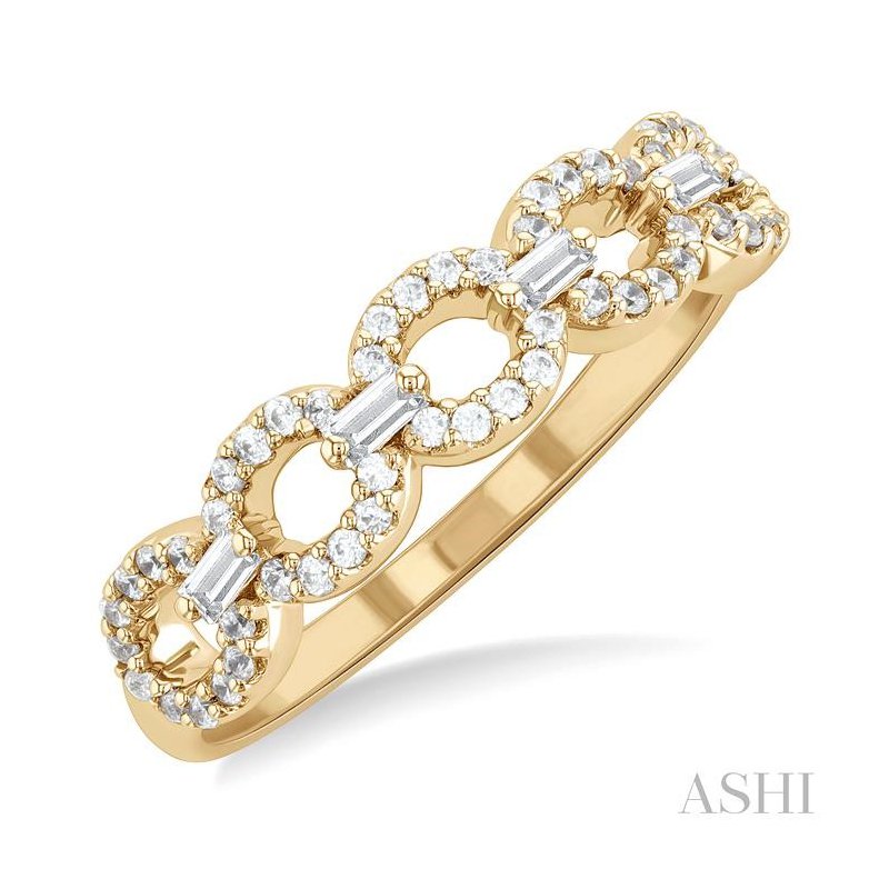 ASHI Stackable Oval Shape Link Diamond Fashion Band 365E6PPTGYG