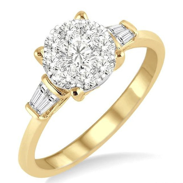 Parkplace Jewelers Round Shape Lovebright Diamond Engagement Ring 24532PPFGYW-LE