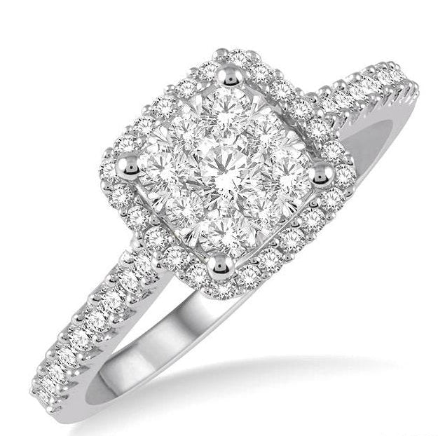 Parkplace Jewelers Cushion Shape Halo Lovebright Essential Diamond Engagement Ring 123F3PPFVWY