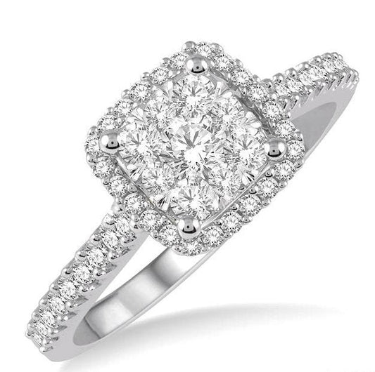 Parkplace Jewelers Cushion Shape Halo Lovebright Essential Diamond Engagement Ring 123F3PPFVWY