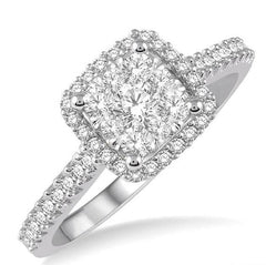 Parkplace Jewelers Cushion Shape Halo Lovebright Essential Diamond Engagement Ring 123F3PPFVWY