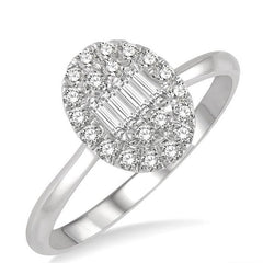 Parkplace Jewelers Oval Shape Halo Fusion Diamond Fashion Ring 371B6PPFGWG