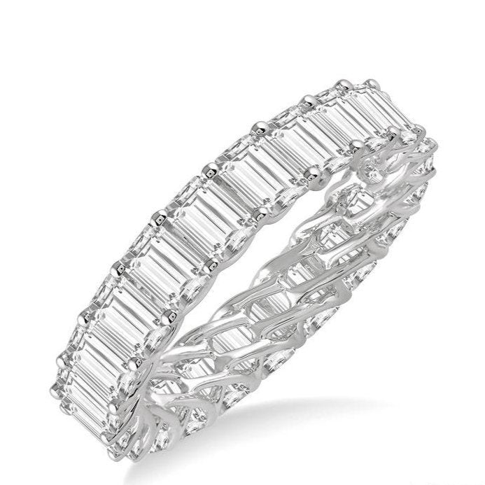 Parkplace Jewelers Emerald Shape Eternity Diamond Wedding Band 33470PPFHWG-3.00
