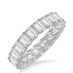 Parkplace Jewelers Emerald Shape Eternity Diamond Wedding Band 33470PPFHWG-3.00