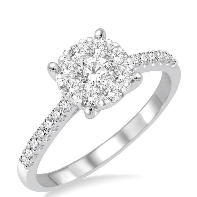 Parkplace Jewelers Round Shape Lovebright Essential Diamond Engagement Ring 150C2PPFGWG