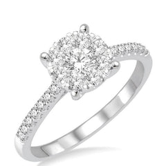 Parkplace Jewelers Round Shape Lovebright Essential Diamond Engagement Ring 150C2PPFGWG