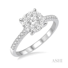 ASHI Round Shape Lovebright Essential Diamond Engagement Ring 150C2PPFGWG