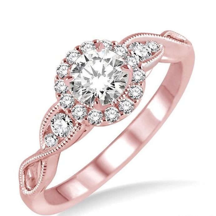 Parkplace Jewelers Round Shape Semi-Mount Halo Diamond Engagement Ring 20996PPFHPG-SM