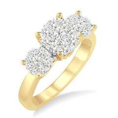 Parkplace Jewelers Round Shape Past Present & Future Lovebright Essential Diamond Engagement Ring 36923PPFVYW