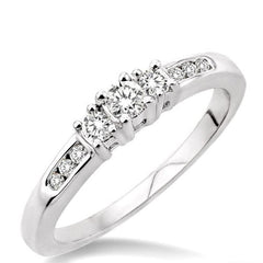 Parkplace Jewelers Round Shape Past Present & Future Diamond Engagement Ring 24206PPFXWG-LE