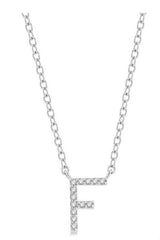 Parkplace Jewelers Block 'F' Initial Diamond Pendant 912F9PPFSPDWG-F
