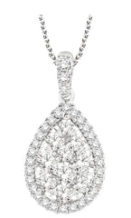 Parkplace Jewelers Pear Shape Halo Lovebright Essential Diamond Pendant 96090PPFVPDWG-2.00