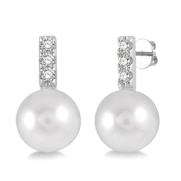 Parkplace Jewelers Pearl & Diamond Fashion Earrings 56038PPFGERWPWG